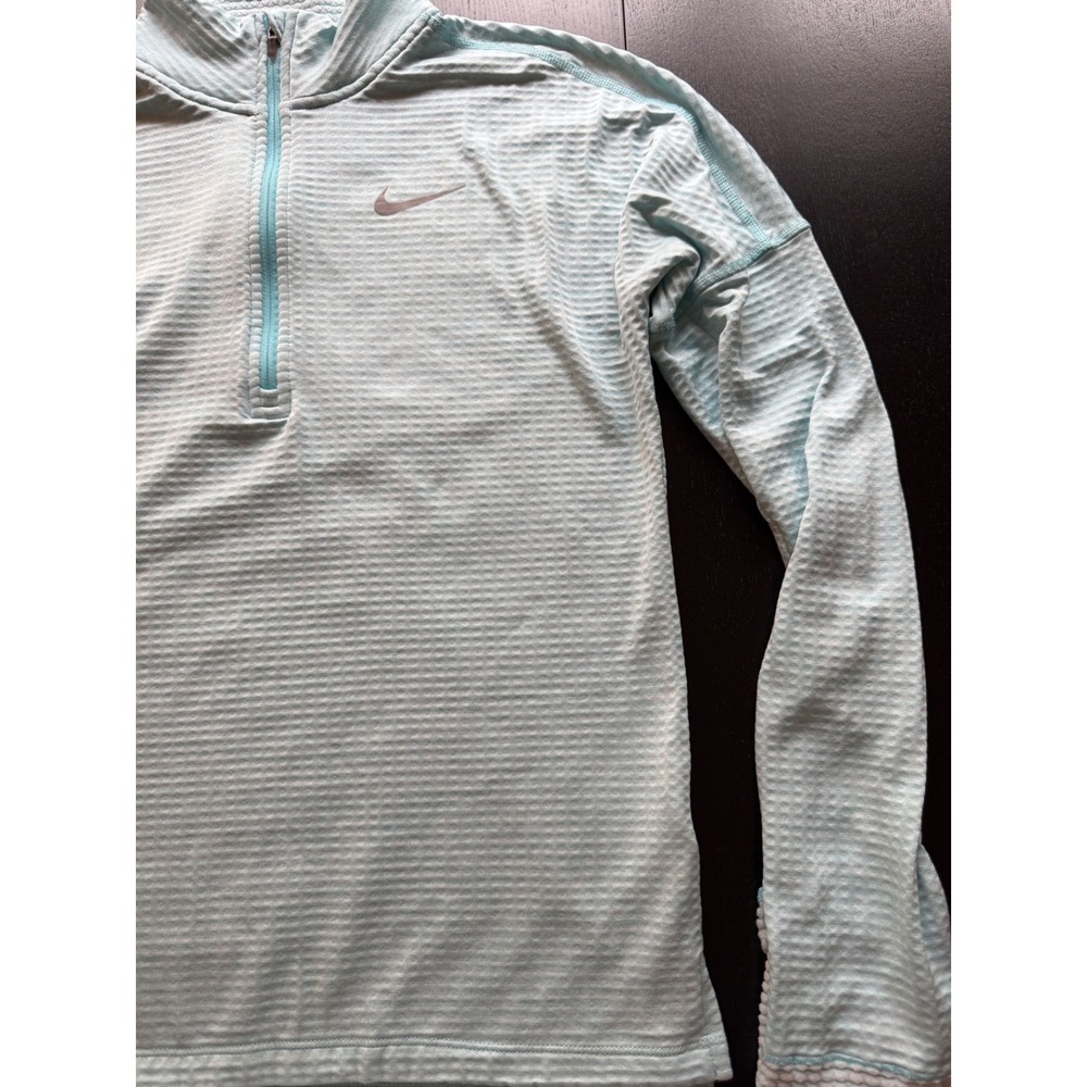 Nike Running Womens Mock Neck Zip Up Track Jacket‎ XS Aqua Dri-FIT Training - Picture 7 of 16